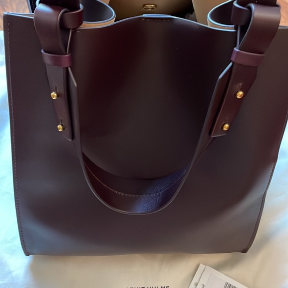 NWT Sophie Hulme Cube Tote Leather Brown - Picture 3 of 13